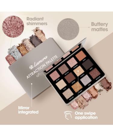 Nude Smokey Neutral Eyeshadow Palette - 12 Highly Pigmented Cool Toned Shimmer Matte Colors For Professional Everyday Looks - Travel Size Eye Shadow Makeup Palette With Mirror Neutral Nude Grey Silver - Buy Online on GoSupps.com