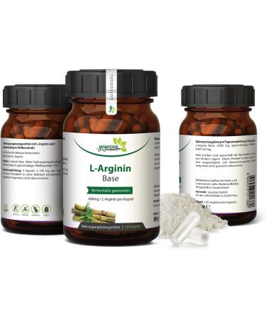 Yoyosan L-Arginine Capsules 3200 mg | Pure Vegan High Dose Herbal Supplement with Piperine | Natural Fermentation | Optimal Health - Buy Online on GoSupps.com