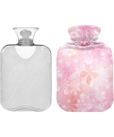 Naanle 2L Transparent Hot Water Bottle with Lid - Spring Cherry Blossom Design for Menstrual Cramps Pain Relief & Hot/Cold Therapy - Buy Online on GoSupps.com