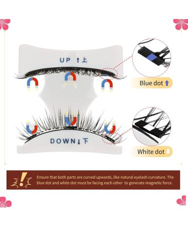Buy Reusable Magnetic Eyelashes - 2 Pairs with Applicator | No Glue Natural Look Wispy Lashes (B+C) - International Shipping Available - Buy Online on GoSupps.com