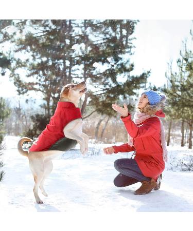 IREENUO Waterproof Dog Coat - Windproof Winter Jacket for Medium to Large Dogs (3XL Red) with Reflex Strips & Adjustable Straps - Buy Online on GoSupps.com
