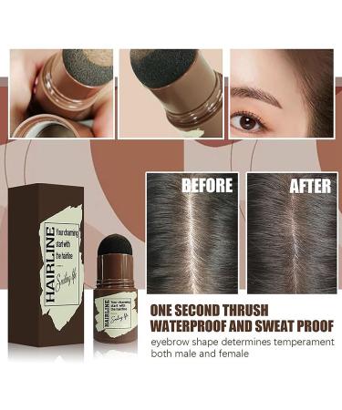 Hairline Powder - Instantly Root Touch Up - Hair Powder Stick - Waterproof Longlasting Natural Colour - Beautify Modify Forehead Cover Grey Root - Create Thicker Fuller Smooth Looking (GRAY BLACK) - Buy Online on GoSupps.com