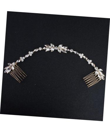 Angoily Bridal Wedding Comb Styling Comb Womens Hair Clips Accessories for Hair Bridal Hair Vines Hair Styling Accessories Hair Comb Blush Gold Hairpieces Zircon Soft Chain Bride Modeling - Buy Online on GoSupps.com
