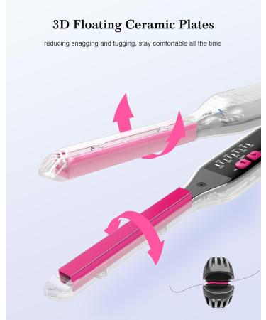 Small Flat Iron for Short Hair | 3/10 Mini Hair Straightener with Adjustable Temp | Ideal for Edges Pixie Cuts & Bangs | Tiny Flat Iron with Auto Shut Off - Buy Online on GoSupps.com