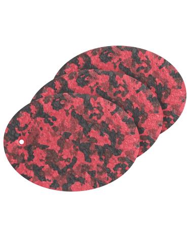3-Pack Cleaning Kitchen Sponges Oval Red Urban Horizontal Camouflage Kitchen Cellulose Dishwashing Wood Pulp Cotton