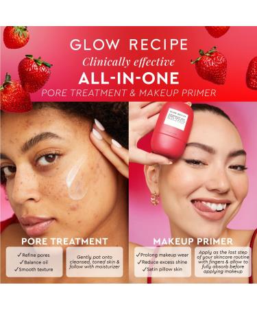 Glow Recipe Strawberry BHA Pore-Smooth Blur Drops 30ml - Oil-Free BHA Primer for Pore Minimizing & Glowing Skin - Antioxidant Face Serum for Women - Buy Online on GoSupps.com