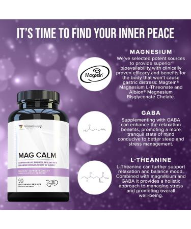 Vitauthority Magnesium L-Threonate Biglycenate Chelate Blend GABA and L-Theanine Sleep Support 90 Capsules 30 Servings - Buy Online on GoSupps.com