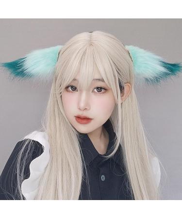 amangul Wolf Ear Headband Kitten Girls Cosplay Accessories Beast Green Ears Fursuit Masquerade Halloween Cosplay Party - Buy Online on GoSupps.com