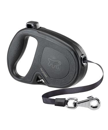 Ferplast dog leash flippy one roller leash large dogs up to 50 kg.Extendable belt strap max. 5 m. Individual locking and unlocking button black max 50 kg - 5 m belt black