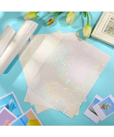 30 Sheets Holographic Vinyl Overlay - Transparent Holographic Adhesive Laminate for Stickers - A4 Size 8.3 x 11.7 Inches - Buy Online on GoSupps.com