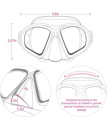Supertrip Kids Swim Goggles with Nose Cover - Pink | Diving Mask for Youth 6-14 - Buy Online on GoSupps.com