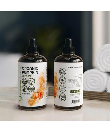 Organic Pumpkin Seed Oil Cold-Pressed Unrefined - 100% Pure for Hair Growth & Skin Care | Premium Nature 4oz - Buy Online on GoSupps.com
