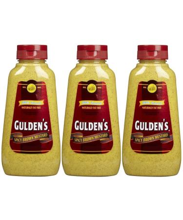 Gulden's Spicy Brown Mustard, 8 Ounce Bottle (Pack of 3)