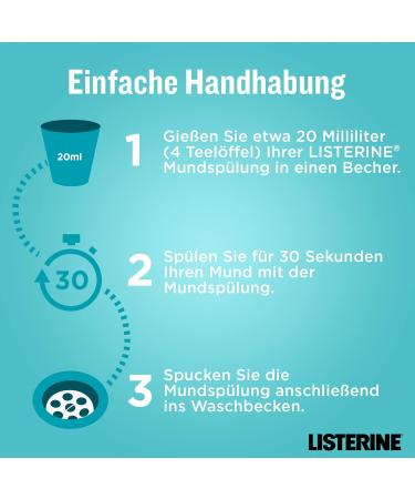 Buy Listerine Cool Mint Mouthwash (3 Pack 2x1000ml) - Alcohol-Free Antibacterial Freshness with Essential Oils - Buy Online on GoSupps.com