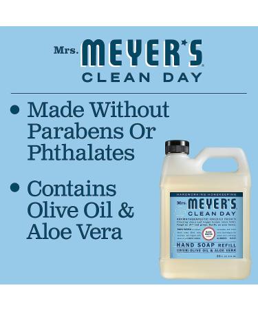 Mrs. Meyer's Clean Day Hand Soap Refill Rain Water Scent - 33 Fl Oz (Pack of 4) | Eco-Friendly Aromatic & International Shipping Available - Buy Online on GoSupps.com