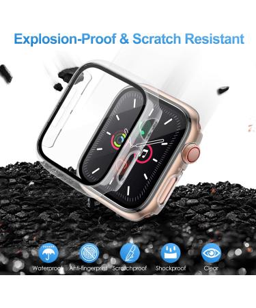 ZEBRE 4-Pack Apple Watch 44mm Case with Built-in HD Screen Protector - Compatible with Apple Watch Series 4/5/6/SE - Clear - 44mm - Buy Online on GoSupps.com