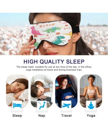 Roar in Style with WELLDAY Funny Dinosaurs Sleep Mask | Adjustable Eye Shade for Men and Women - Buy Online on GoSupps.com