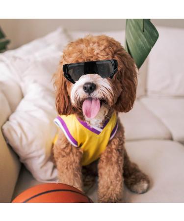 Stylish UV Protection Sunglasses for Small Dogs - Windproof Anti-Fog Dog Goggles in Black - Buy Online on GoSupps.com