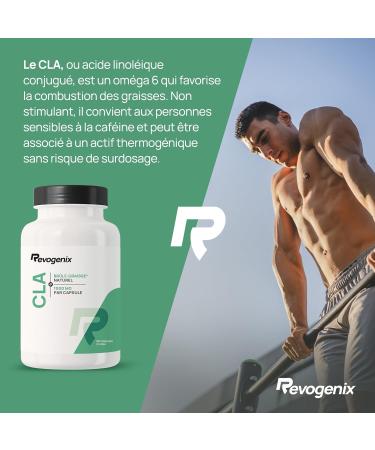 CLA 3000 mg | 80% d Acide Linol ique Conjugu par dose | Br leur de Graisse Action Cibl | 60 Capsules Vegan pour Hommes et Femmes | Alternative la L-Carnitine | Fabriqu en France | Revogenix - Buy Online on GoSupps.com
