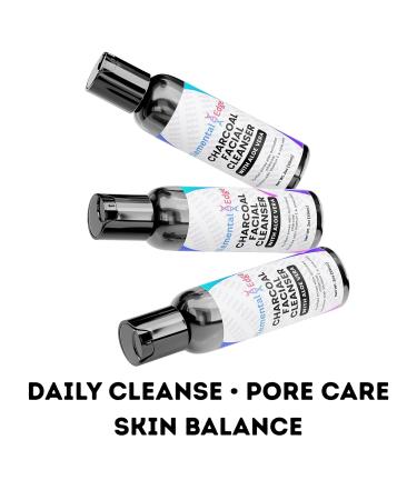 Elemental Edge Charcoal Facial Cleanser Activated Charcoal Face Wash with Aloe Vera & Tea Tree Oil Vegan & Paraben-Free - Buy Online on GoSupps.com
