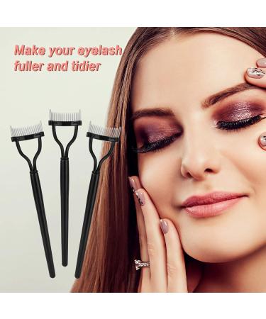 Fulaicai 3PCS Eyelash Combs 5.51 Inch Eyelash Comb Curlers Makeup Eyelash Comb Separator Black Arc Designed Eyelash Definer Comb Mascara Applicator for Eyelash Grooming - Buy Online on GoSupps.com