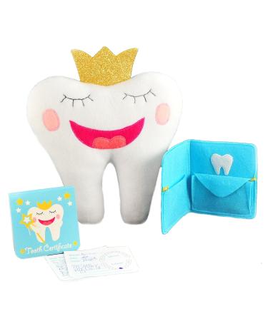Tickle & Main, Tooth Fairy Pillow Kit With Notepad And Keepsake Pouch. 3 Piece Set Includes Pillow With Pocket, Dear Tooth Fairy Notepad, Keepsake Wallet Pouch That Holds Teeth, Notes, And Photograph.