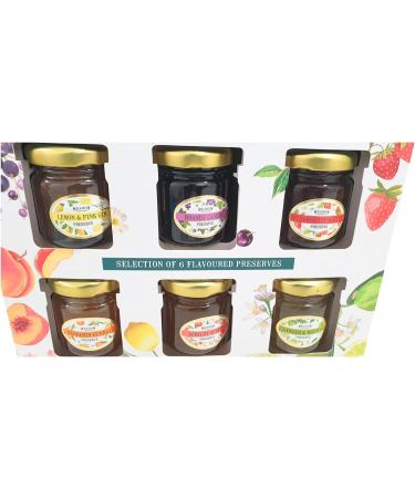 Temas Mixed Selection Flavoured Preserves Gift Set (Pack of 6) - Includes Strawberry Mandarin Apricot Lemon Ginger & much more | 6 x 42g - Buy Online on GoSupps.com