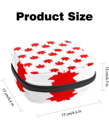 GIA Period Bag - Maple Leaf Pattern Color3183 | Sanitary Napkin Storage & Travel Makeup Pouch - Buy Online on GoSupps.com