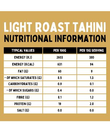 Yumello Light Tahini 1kg - Roasted Ethiopian Sesame Seeds - All Natural Vegan 100% Humera Sesame Seeds - (1 x 1kg) - Buy Online on GoSupps.com