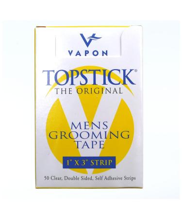 Topstick Men's Grooming Tape - 300 Count | Double-Sided & Clear | Hypoallergenic Waterproof Latex-Free for Toupees & Wigs - Buy Online on GoSupps.com