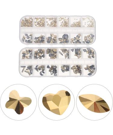 Lurrose 2 Boxes Nail Art Accessories flatback rhinestones flatback nail rhinestones nail art studs DIY nail nail art decors bulk ornaments nail art accessory glass drill Alien resin 3d Style A - Buy Online on GoSupps.com