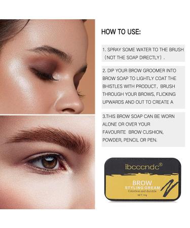 Ibcccndc Eyebrow Soap Kit - Long Lasting & Waterproof Pomade for Natural 3D Feathery Brows (02) - Buy Online on GoSupps.com