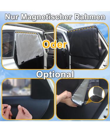 Lechin Magnetic Sun Protection Car Baby Curtain - UV & Heat Shield for Children - 2 Pieces for Side & Rear Windows - Buy Online on GoSupps.com