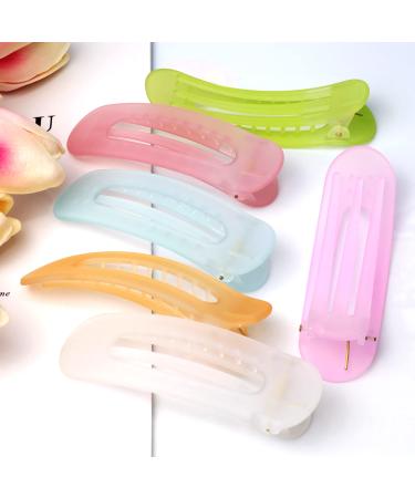 Large Flat Claw Clips for Thick Hair  6pcs Flat Lay Claw Clips Without Pain  Strong Hold Side Slide Duckbill Alligator Hair Clips  Fashion Hair Styling Accessories for Women Girls - Buy Online on GoSupps.com