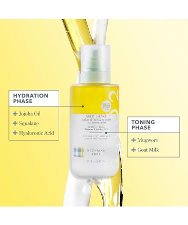 Beekman 1802 Mushroom Milk Better Aging Eye Cream (0.68 fl oz) + Milk Shake Hydrating Toner & Face Mist (8.1 fl oz) - Good for Sensitive Skin - Cruelty Free - Buy Online on GoSupps.com