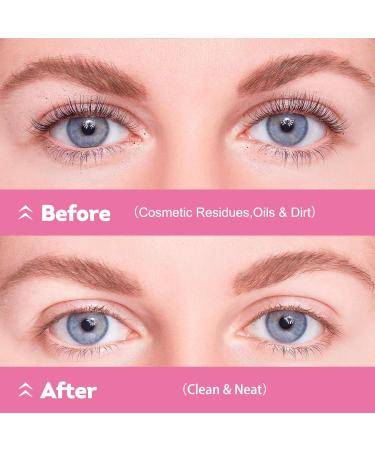 Buqikma Lash Shampoo for Eyelash Extensions - Gentle Foaming Cleanser Kit (60ml) with Brush for Salon & Home Care - Pink - Buy Online on GoSupps.com