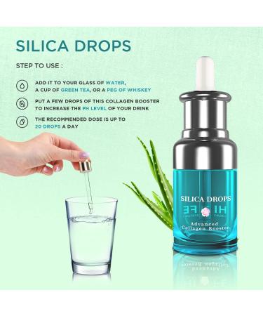 Hi Life Silica 1200 Drops: Advanced Collagen Booster for Glowing Skin, Hair, Nails | Supports Immune System, Bones, Joints & Tissues | Anti-ageing Formula | Easy to Consume - 60 ML - Buy Online on GoSupps.com