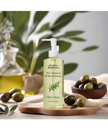 Oil Make Up Remover - 100% Vegan & Organic with Olive & Vitamin E | Deep Cleansing Oil for All Skin Types | Cruelty Free | 6.7 Fl Oz - Buy Online on GoSupps.com