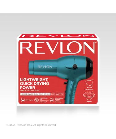 Revlon RV544FBLF Advanced Ionic Technology Hair Dryer with Diffuser Powerful Hair Dryer with Concentrator Quick Dry Lightweight 2 Heat/Speed Settings Less Frizz Shiny and Smooth Hair Blue Blue Hair Dryer - Buy Online on GoSupps.com