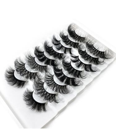 HBZGTLAD 8 Pairs 3D Mink False Eyelashes - Natural Long Makeup Lashes (Mix-81) - Buy Online on GoSupps.com