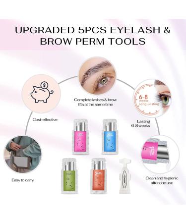 PERMANIA Eyelash & Brow Lift Kit - Upgraded 2 in 1 Lash & Brow Lifting Experience Pack (5PCS) - Buy Online on GoSupps.com