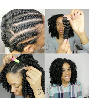 Queentas 5 Pack 10-Inch Short Curls Braids Extensions for Women - Afro Crochet Toni Curls Braid (6mm) Hair Extensions in Black - Buy Online on GoSupps.com