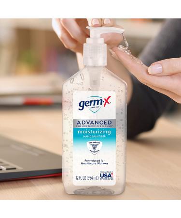 Germ-X Advanced Hand Sanitizer Original 12oz Pump Bottle - Pack of 6 - Buy Online on GoSupps.com