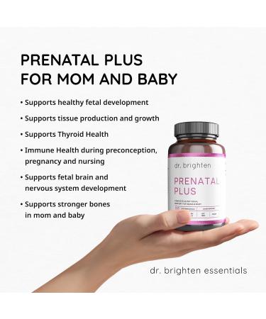 Dr. Brighten Prenatal Plus and Omega Plus Bundle for Pregnant or Nursing Mothers Non-GMO No Gluten No Soy - Buy Online on GoSupps.com