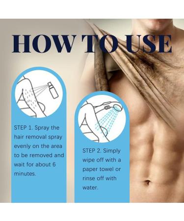 Men Hair Removal cream Spray Natural Permanent Hair Removal Spray for Face Underarm Arm Leg Non-Irritating Depilatories Product - Buy Online on GoSupps.com
