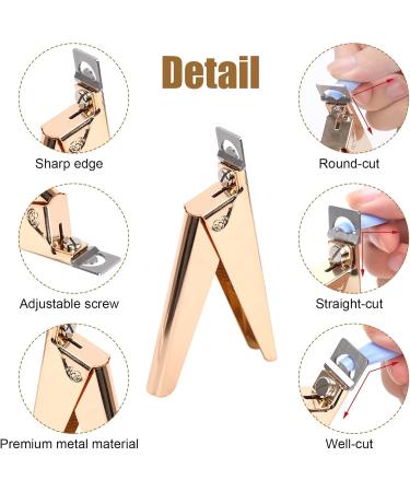 Acrylic False Nail Clippers with Magnets Adjustable Acrylic Nail Cutter Tool with 10 Length Measurement Magnets Fake Nail Trimmer Extension Clipper for Manicure Salon Home - Buy Online on GoSupps.com