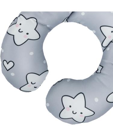 Baby Car Seat Travel Neck Pillow - Infant Head Support Cushion for Stroller & Car Seat - Cute Cartoon Design - Soft U-shaped Protector Pillow - 1pc Fox + 1pc Star - Buy Online on GoSupps.com