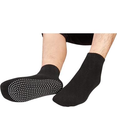 NEWCHAO Anti Slip Non Skid Socks 4 Pairs for Yoga Home Workout - Unisex Grip Socks for Pilates & Barre - Men Women Adults - (2 Pairs Black) + (2 Pairs Gray) - Buy Online on GoSupps.com