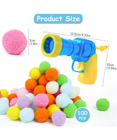 Joligaea Cat Toy Ball Throwers - 100 Colorful Felt Balls | Interactive Silent Toys for Indoor Cats - Buy Online on GoSupps.com