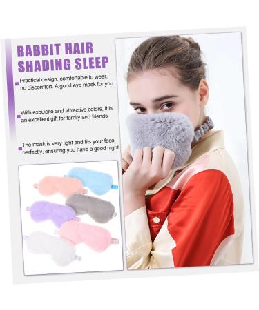 Beaupretty 6pcs Rabbit Fur Blackout Eye Mask & Ice Bag - Plush Sleep Masks for Ultimate Comfort - Buy Online on GoSupps.com